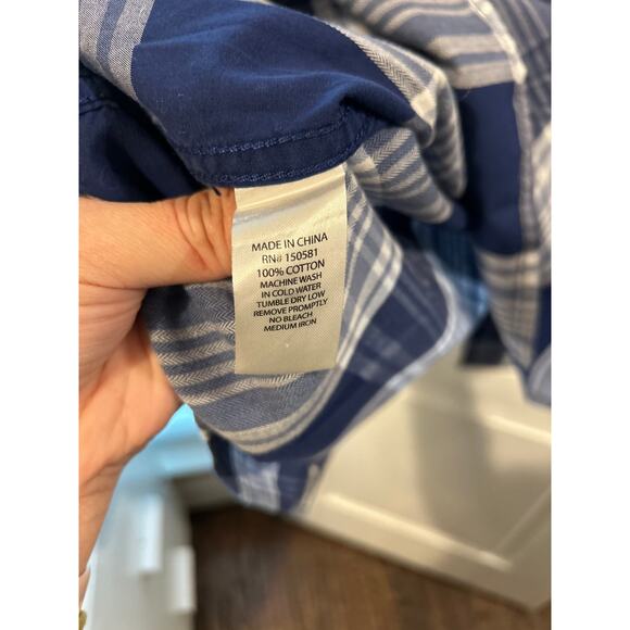 Flag & Anthem Plaid Pearl Snap Short Sleeve Button Down Shirt - Picture 4 of 4